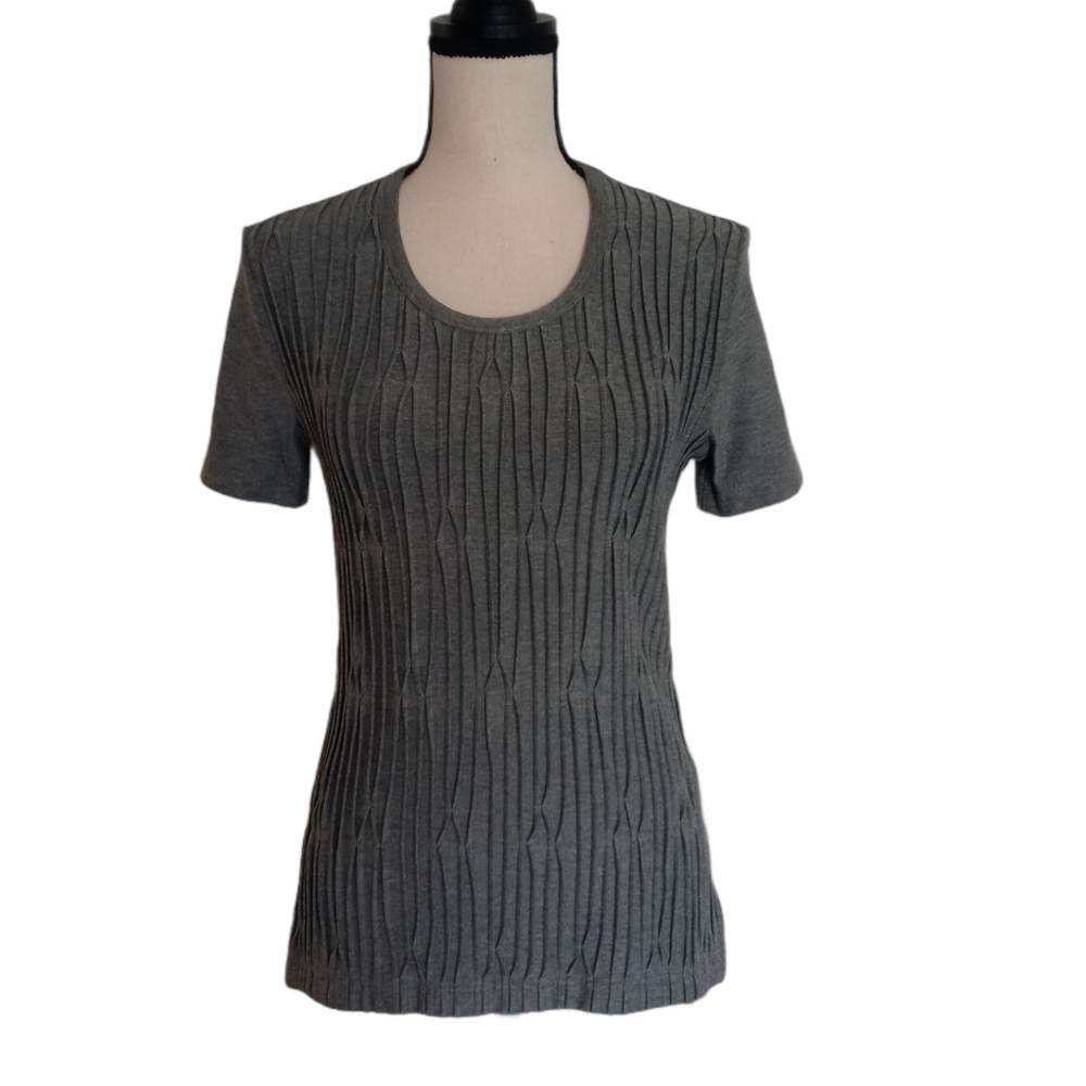 Akris Punto Grey Crew Neck Tee